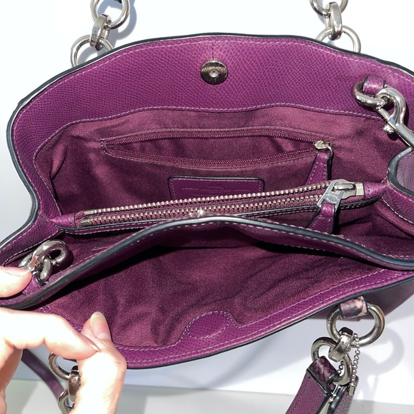 Coach Minetta Leather Crossbody In Exotic Trim Handbag - Picture 9 of 11